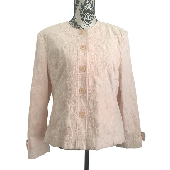 Tabi Blush Pink Jacquard Blazer Jacket - Picture 1 of 10